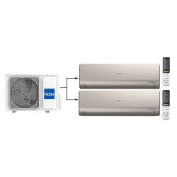 Мульти сплит-система на 2 комнаты Haier Lightera 2U40S2SM1FA/AS09NS6ERA-G*2шт