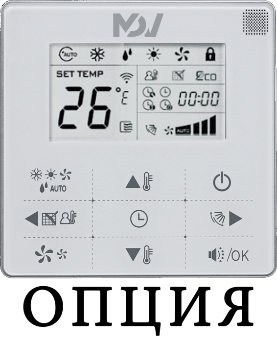 Кассетный фанкойл до 12 кВт Mdv MDKA-1200F/MDV-MBQ4-02C