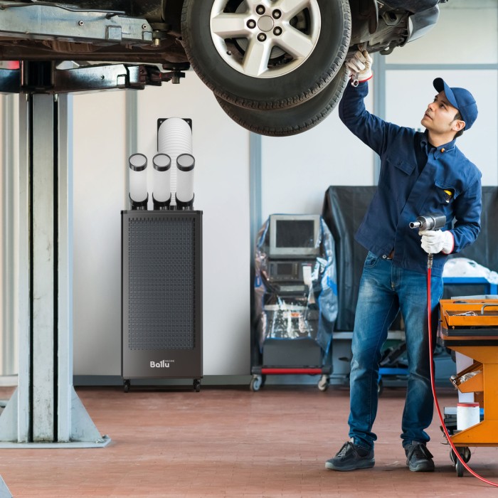 Промышленный мобильный кондиционер Ballu BGK9 с комплектом воздухоотводов