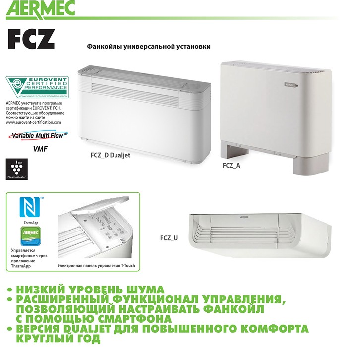 Напольно-потолочный фанкойл до 5 кВт Aermec FCZ 450 ACT