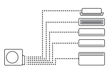 Внешний блок мульти сплит-системы на 5 комнат Haier Free match  5U125S2SN1FA